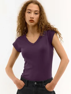 GATE Koszulka z dekoltem w serek| Koszulki I Topy·Koszulki