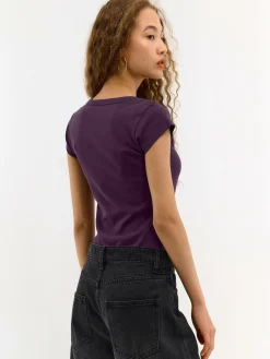 GATE Koszulka z dekoltem w serek| Koszulki I Topy·Koszulki