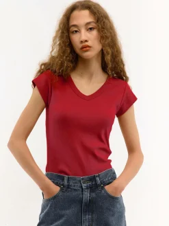 GATE Koszulka z dekoltem w serek| Koszulki I Topy·Koszulki