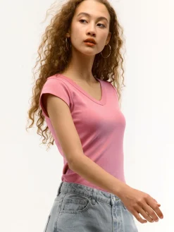 GATE Koszulka z dekoltem w serek| Koszulki I Topy·Koszulki