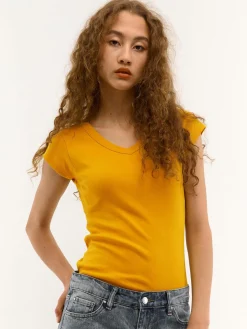 GATE Koszulka z dekoltem w serek| Koszulki I Topy·Koszulki