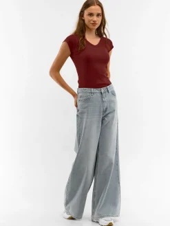 GATE Koszulka z dekoltem w serek| Koszulki I Topy·Koszulki