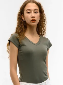 GATE Koszulka z dekoltem w serek| Koszulki I Topy·Koszulki