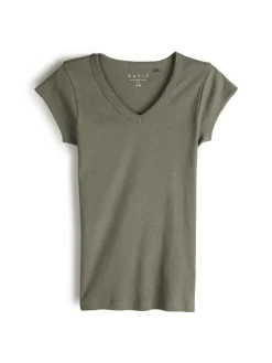 GATE Koszulka z dekoltem w serek| Koszulki I Topy·Koszulki