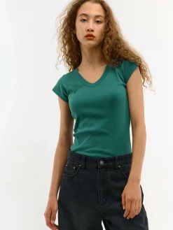 GATE Koszulka z dekoltem w serek| Koszulki I Topy·Koszulki