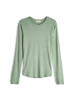 GATE Koszulka z żebrowanej dzianiny| Koszulki I Topy·Koszulki