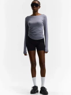 GATE Koszulka z żebrowanej dzianiny| Koszulki I Topy·Koszulki