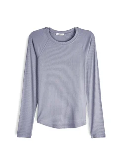 GATE Koszulka z żebrowanej dzianiny| Koszulki I Topy·Koszulki