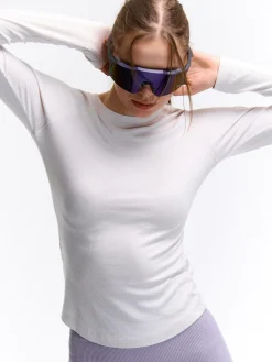 GATE Koszulka z żebrowanej dzianiny| Koszulki I Topy·Koszulki