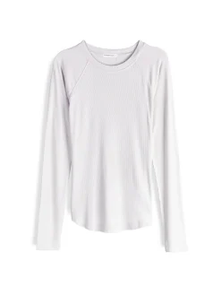 GATE Koszulka z żebrowanej dzianiny| Koszulki I Topy·Koszulki