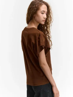 GATE Koszulka z falbaną| Koszulki I Topy·Koszulki