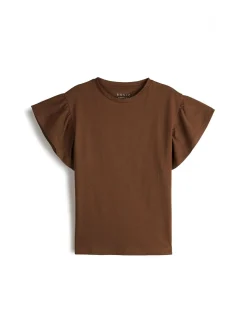 GATE Koszulka z falbaną| Koszulki I Topy·Koszulki