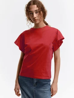 GATE Koszulka z falbaną| Koszulki I Topy·Koszulki