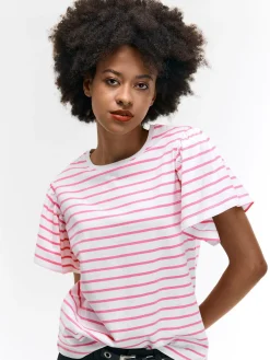 GATE Koszulka z falbaną| Koszulki I Topy·Koszulki