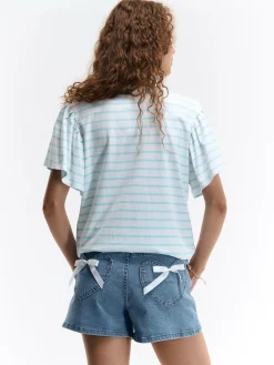 GATE Koszulka z falbaną| Koszulki I Topy·Koszulki