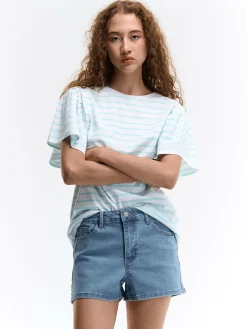 GATE Koszulka z falbaną| Koszulki I Topy·Koszulki