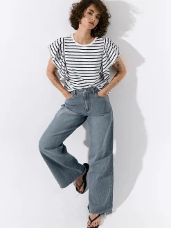 GATE Koszulka z falbaną| Koszulki I Topy·Koszulki