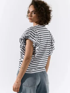 GATE Koszulka z falbaną| Koszulki I Topy·Koszulki