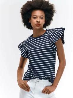 GATE Koszulka z falbaną| Koszulki I Topy·Koszulki