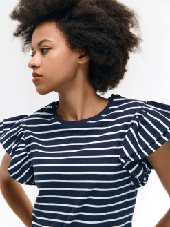 GATE Koszulka z falbaną| Koszulki I Topy·Koszulki