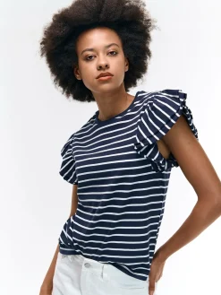 GATE Koszulka z falbaną| Koszulki I Topy·Koszulki