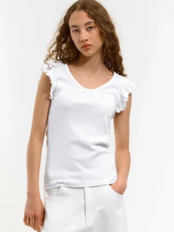 GATE Koszulka z falbaną| Koszulki I Topy·Koszulki