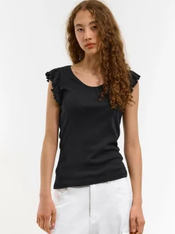 GATE Koszulka z falbaną| Koszulki I Topy·Koszulki