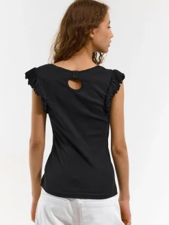 GATE Koszulka z falbaną| Koszulki I Topy·Koszulki