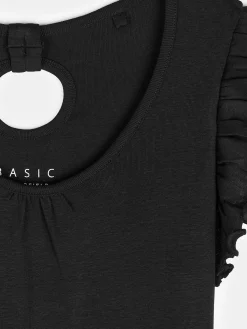 GATE Koszulka z falbaną| Koszulki I Topy·Koszulki