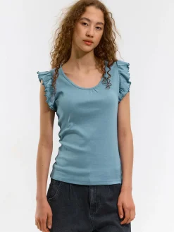 GATE Koszulka z falbaną| Koszulki I Topy·Koszulki