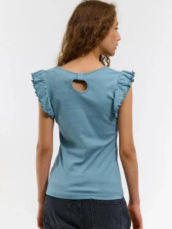 GATE Koszulka z falbaną| Koszulki I Topy·Koszulki