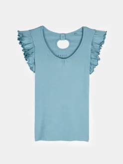 GATE Koszulka z falbaną| Koszulki I Topy·Koszulki