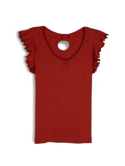 GATE Koszulka z falbaną| Koszulki I Topy·Koszulki