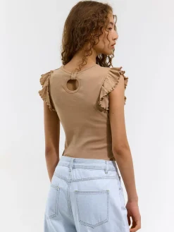 GATE Koszulka z falbaną| Koszulki I Topy·Koszulki