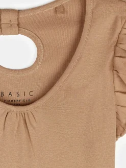 GATE Koszulka z falbaną| Koszulki I Topy·Koszulki