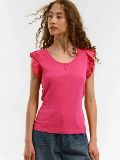 GATE Koszulka z falbaną| Koszulki I Topy·Koszulki