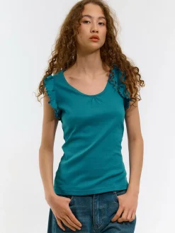 GATE Koszulka z falbaną| Koszulki I Topy·Koszulki