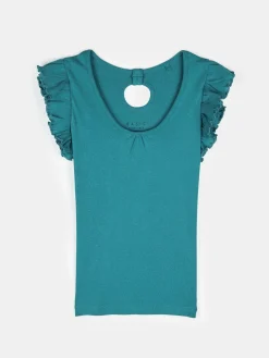 GATE Koszulka z falbaną| Koszulki I Topy·Koszulki