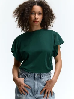 GATE Koszulka z falbaną| Koszulki I Topy·Koszulki