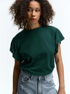 GATE Koszulka z falbaną| Koszulki I Topy·Koszulki