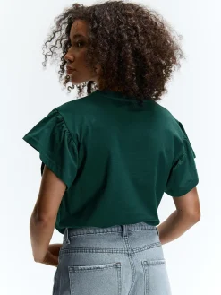 GATE Koszulka z falbaną| Koszulki I Topy·Koszulki