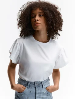 GATE Koszulka z falbaną| Koszulki I Topy·Koszulki