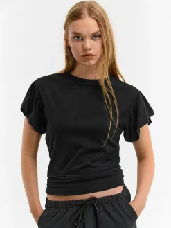 GATE Koszulka z falbaną| Koszulki I Topy·Koszulki