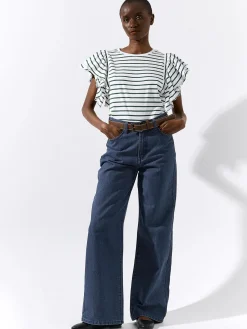 GATE Koszulka z falbaną| Koszulki I Topy·Koszulki