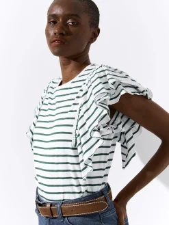 GATE Koszulka z falbaną| Koszulki I Topy·Koszulki