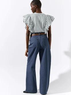 GATE Koszulka z falbaną| Koszulki I Topy·Koszulki