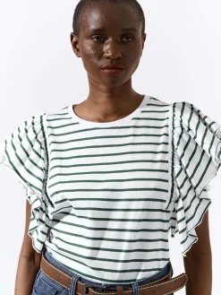 GATE Koszulka z falbaną| Koszulki I Topy·Koszulki