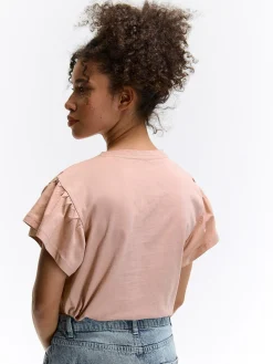 GATE Koszulka z falbaną| Koszulki I Topy·Koszulki