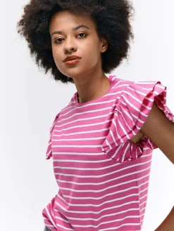 GATE Koszulka z falbaną| Koszulki I Topy·Koszulki