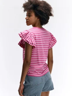 GATE Koszulka z falbaną| Koszulki I Topy·Koszulki